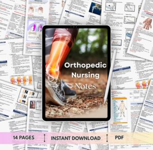 Orthopedic Nursing Notes | Medical-Surgical Study Guide for Nursing & Med Students | PDF (Digital Download)